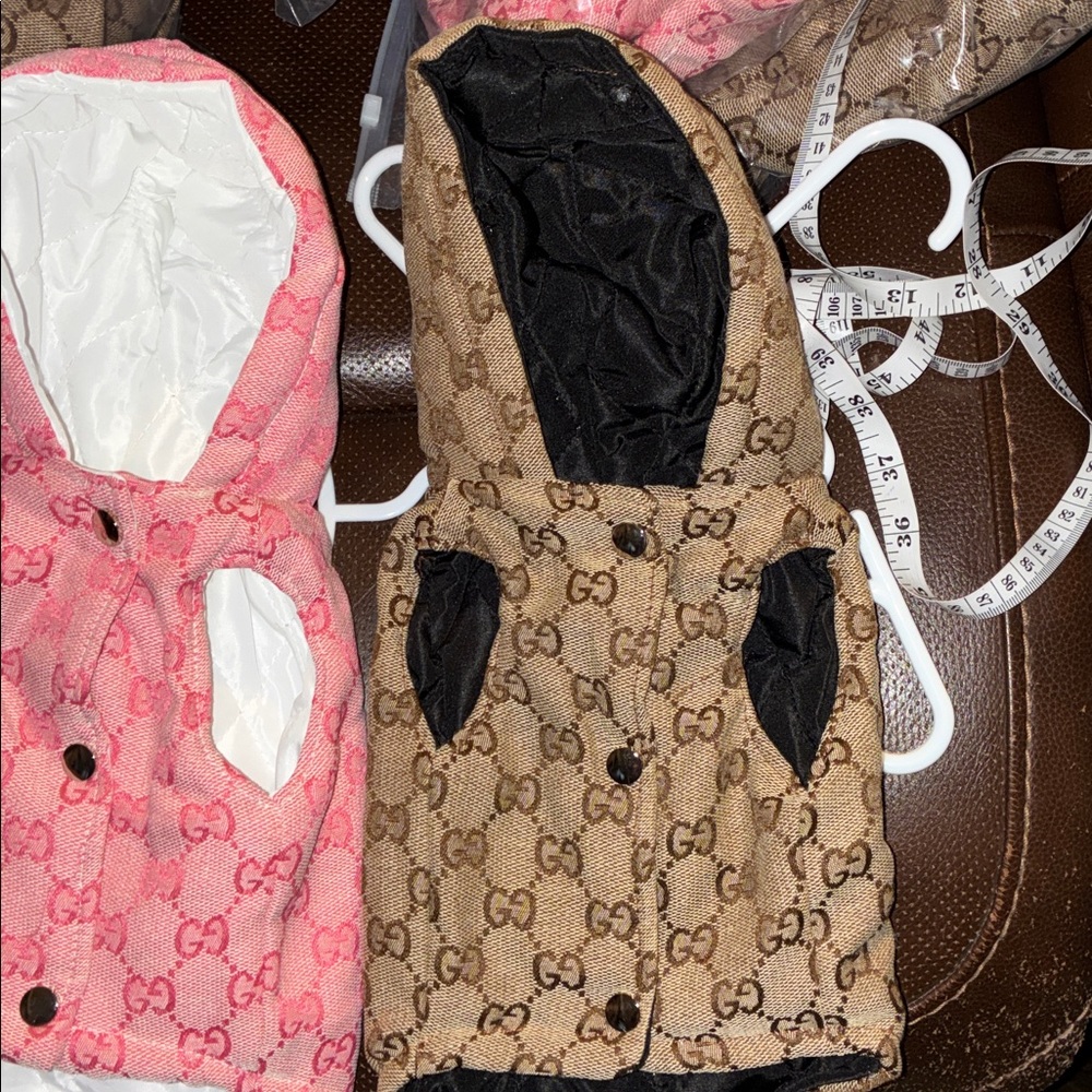 Pink or Brown sleeveless dog or cat hoodie .( let me know, pink or brown) - Picture 2 of 5